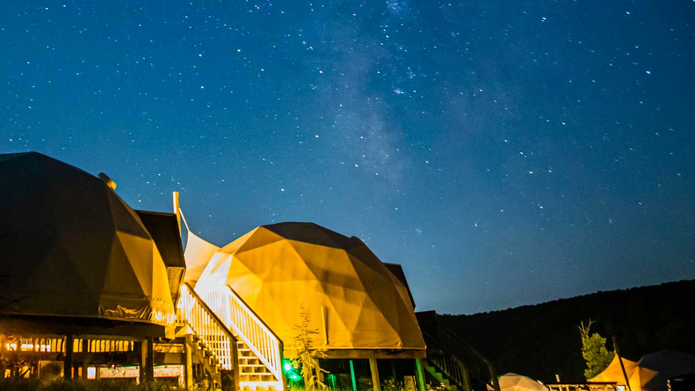 Starry night sky at BOLT FARM
